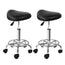 Artiss 2x Salon Stool Saddle Swivel Chair Black