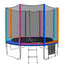 Everfit 10FT Trampoline for Kids w/ Ladder Enclosure Safety Net Pad Gift Round