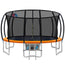 Everfit 16FT Trampoline for Kids w/ Ladder Enclosure Safety Net Rebounder Orange