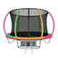 Everfit 8FT Trampoline for Kids w/ Ladder Enclosure Safety Net Rebounder Colors