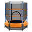 Everfit 4.5FT Trampoline for Kids w/ Enclosure Safety Net Rebounder Gift Orange