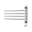 Towel Rail Rack Holder 4 Bars Wall Mounted Stainless Steel Swivel Hanging Hook