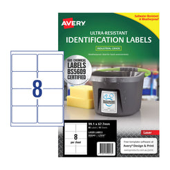 AVERY Label Outdoor L7914 8Up Pack of 10