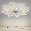 Modern Ceiling Light Fan, Low Profile, 6 Wind Speed, 3 Color (90cm, White)