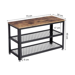 3 Tier Shoe Storage Bench (73 cm)