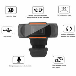 110 Degree Webcam 12MP 720P-1080P HD Web Camera with Microphone