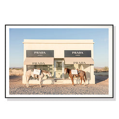 50cmx70cm Horses Fashion Black Frame Canvas Wall Art