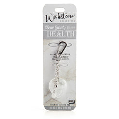 Wishstone Collection Clear Quartz Heart Bag Charm