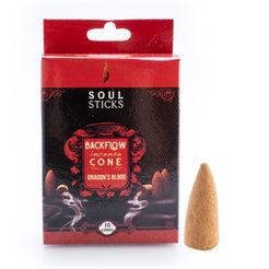 Soul Sticks Dragon's Blood Backflow Incense Cone - Set of 10