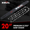 X-BULL 20'' Chainsaw Bar and Chain 0 .325 Pitch Gauge 76 Link Universal