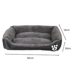 FLOOFI Pet Bed Square L Size (Black+Dark Grey) FI-PB-304-XL