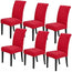 GOMINIMO 6pcs Dining Chair Slipcovers/ Protective Covers (Burgundy) GO-DCS-105-RDT