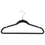 GOMINIMO 30 Pack of Non-Slip Velvet Suit Hangers with Tie Organisers (Black) GO-VH-100-SH