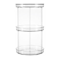 GOMINIMO 3 Tier Turntable Cabinet Organizer (Transparent) GO-TCO-101-BL