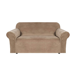 GOMINIMO Velvet Sofa Cover 2 Seater (Blush Brown) HM-SF-105-RD