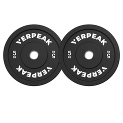 VERPEAK Black Bumper weight plates-Olympic (5kgx2) VP-WP-100-FP / VP-WP-100-LX