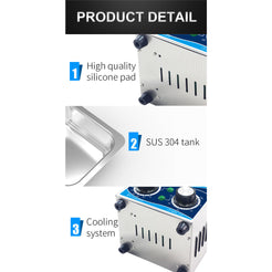 1.3L Digital Ultrasonic Cleaner - Powerful Jewelry & Parts Cleaning with Degas Function