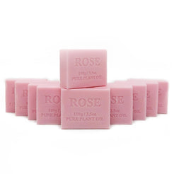 10-Pack 100g Rose Scented Plant Oil Soap Bars - Natural, Sustainable, Made in Australia