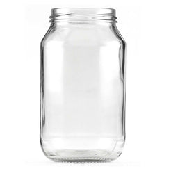 10x 1L Flint Glass Jars with Twist Finish Lids - Food Storage & Preserving