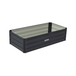 Wallaroo Garden Bed 120 x 60 x 30cm Galvanized Steel - Black