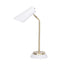 Sarantino Electric Reading Light Table Lamp Brass Finish - White