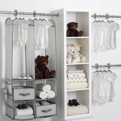 Delta Children 24 Piece Nursery Storage Set - Cool Grey Cool Grey