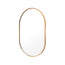 La Bella Gold Wall Mirror Oval Aluminum Frame Makeup Decor Bathroom Vanity 50x75cm