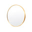 La Bella Gold Wall Mirror Round Aluminum Frame Makeup Decor Bathroom Vanity 60cm