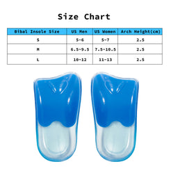 Bibal Insole L Size Gel Half Insoles Shoe Inserts Arch Support Foot Pads