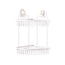 KiahLoc White Double Corner Shelf Removable Suction