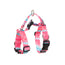 Banhamsisun S Marble Pink Dog Double-Lined Straps Harness and Lead Set Leash Adjustable No Pull