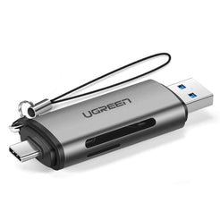 USB-C + USB 3.0 TF/SD Card Reader - High-Speed Data Transfer - Compact & Portable - Wide Device Compatibility