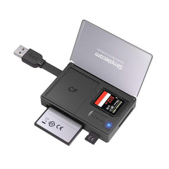 Simplecom CR309 3-Slot USB 3.0 Card Reader with Card Storage Case