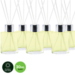 Garden Greens 24PCE Citronella Reed Diffusers With Glass Jars Repellent 30ml