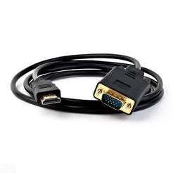 HDMI to VGA Cable - 6 Feet, 1.8M - 1080p Full HD, Gold Plated Connector - PC, Laptop, Monitor