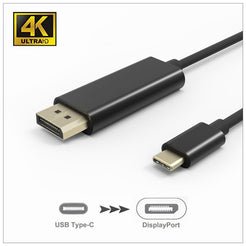 1.8M USB-C Thunderbolt 3 to DisplayPort Cable - 3840x2160@60Hz - Black