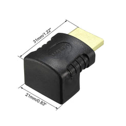 Left Angle 90 Degree HDMI Male to Female Plug Play Connector Adapter joiner