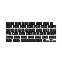 Keyboard Cover Skin For MacBook Pro 13 Pro 16 A2338 A2289 A2251 A2141 M1 M2 2020 to 2023 Black