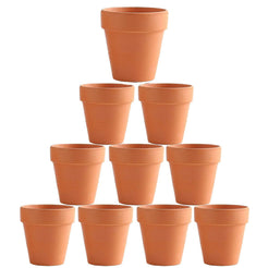 10-Pack 5cm Clay Ceramic Flower Pots with Drain Holes - Perfect for Seedlings, Crafts, and Decorations