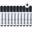 Whiteboard Markers - 10 Pack, Bullet Tip, Black Ink