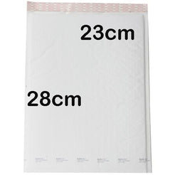 White Padded Bubble Envelope 100-Pack - 28x23cm, Self Seal