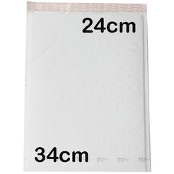 Large 10-Piece Bubble Padded Envelope Bags | 340x240mm | Self Seal