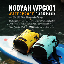 NOOYAH IPX8 Waterproof Bike Cycle Outdoor Sports Backpack Double-Layer Waterproof Bag  MINT GREEN