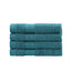 Linenland Bath Towel Set - 4 Piece Cotton Washcloths - Blue