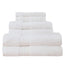 Luxury 6 Piece Soft and Absorbent Cotton Bath Towel Set - White