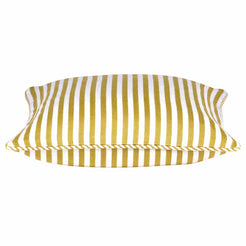 Pack of 4 Dandi Mustard Yellow & White Striped Square Cushion Covers 40x40cm