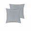 PepperMIll Satin European Pillowcases ( Pair ) SILVER