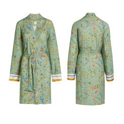 PIP Studio Nisha Petites Fleurs Green Kimono Bath Robe XL