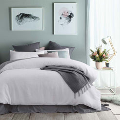Accessorize White Waffle Polyester Quilt Cover Set - Double Size