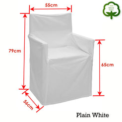 Rans Alfresco 100% Cotton Director Chair Cover - Plain White